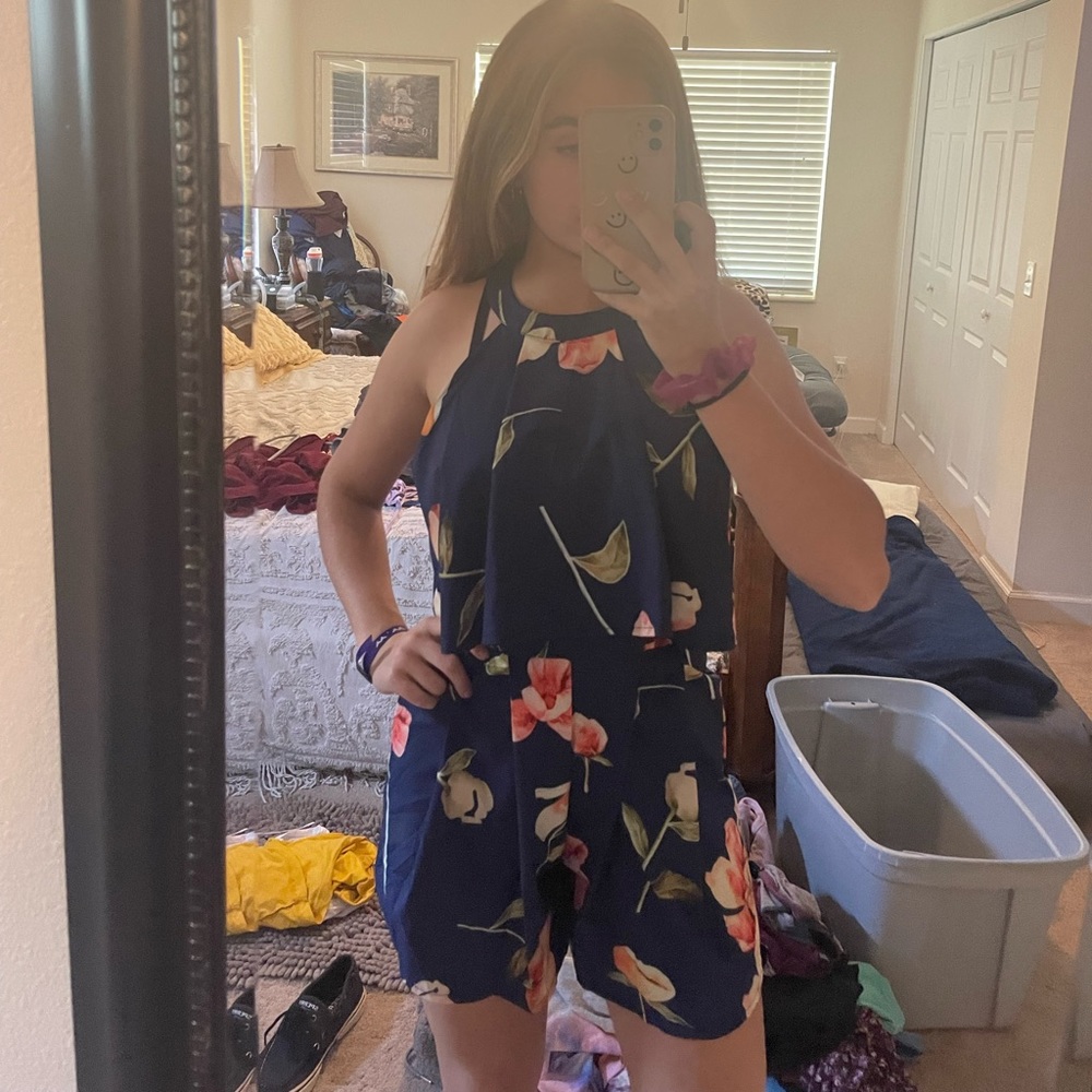 floral romper size medium